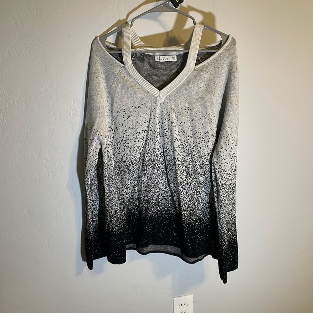 Unique V Neck metallic sweater from Stitch Fix